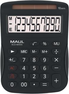 Tischrechner ECO MJ 555, 10 Stellen schwarz, Solarbetrieb - keine Batterie