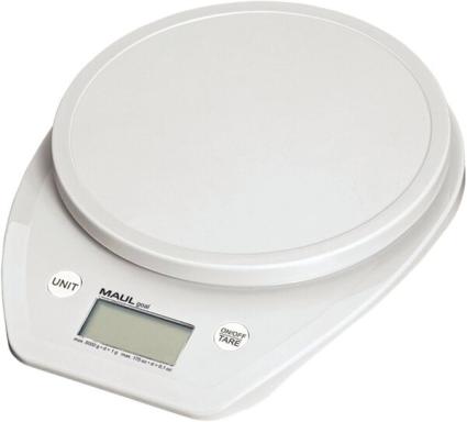 MAUL Briefwaage MAULgoal, Tragkraft: 5.000 g, weiß Teilung: 1 g, Mindestlast: 2