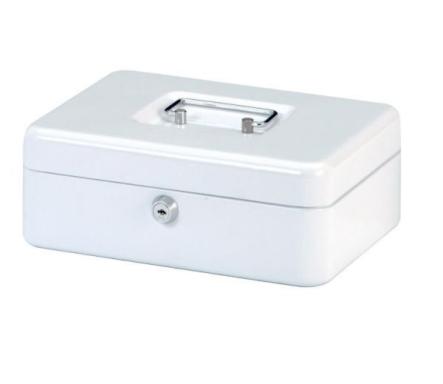 MAUL Geldkassette, weiß, Maße: (B)250 x (T)190 x (H)88 mm aus lackiertem Stahl,