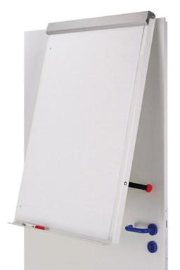 MAUL HEBEL Flip-Chart für Wand- oder Tür-Befestigung, silber magnethaftend, tra