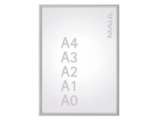 MAUL HEBEL Plakatrahmen standard, DIN A1, Aluminium-Rahmen silbereloxierter Alu