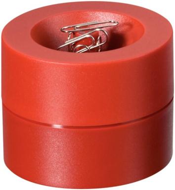 MAUL Klammernspender MAULpro, rund, Durchmesser: 73 mm, rot Höhe: 60 mm - 1 Stü