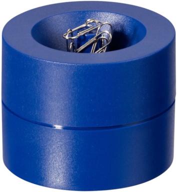MAUL Klammernspender, rund, Durchmesser: 73 mm, blau Höhe: 60 mm (30123-37)