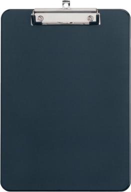 MAUL Klemmplatte aus Kunststoff, A4, schwarz, mit Klemmbügel Plattenstärke: 3 m