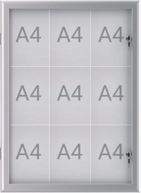 MAUL Schaukasten Excite alu 9x DIN A4