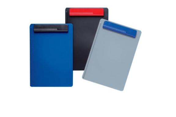 MAUL Schreibplatte OG, Platte: blau - Klemme: schwarz Kunststoff, Plattenstärke