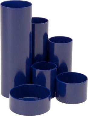 MAUL Stifteköcher MAULdeskbox, blau, Kunststoff 6 Röhren mit verschiedenen Duch