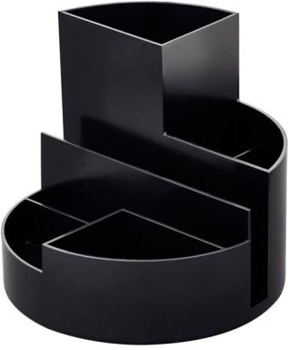MAULrundbox Recycling, schwarz Oberfläche matt, 6 Fächer,
