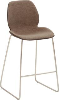 Tresenhocker 1176, Kufengestell edelstahl gebürstet, gepolsterte Sitz-