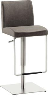 Bar/Tresenhocker 1260EL Gestell Edel- stahl gebürstet, schlamm gepolsterte