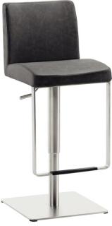 Bar/Tresenhocker 1260EL Gestell Edel- stahl gebürstet,gepolsterte Sitzschale