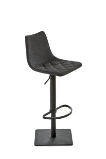 Bar-/Tresenhocker MY TOBY Kunstleder schwarz, Vintage, Gestell schwarz