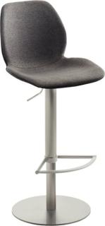 Bar-/Tresenhocker 1276 Gestell Edel- stahl gebürstet,gepolsterte Sitzschale