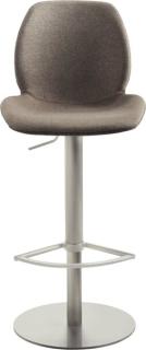 Bar-/Tresenhocker 1276 Gestell Edel- stahl gebürstet,gepolsterte Sitzschale
