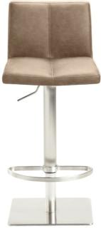 Bar-/Tresenhocker 1285 Gestell Edel- stahl gebürstet,gepolsterte Sitzschale