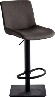 Bar-/Tresenhocker 1287 Gestell schwarz gepolsterte Sitzschale schlamm