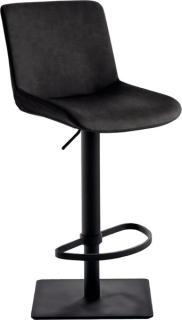 Bar-/Tresenhocker 1287 Gestell schwarz gepolsterte Sitzschale schwarzgrau