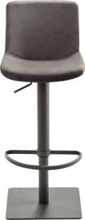 Bar-/Tresenhocker 1287 Gestell grau gepolsterte Sitzschale schlamm