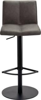 Bar-/Tresenhocker 1385,Gestell schwarz gepolsterte Sitzschale schlamm