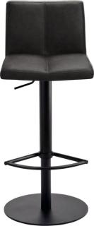 Bar-/Tresenhocker 1385,Gestell schwarz gepolsterte Sitzschale schwarzgrau