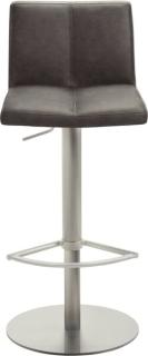 Bar-/Tresenhocker 1385, Gestell Edel- stahl gebürstet,gepolsterte Sitzschale