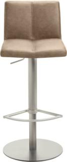 Bar-/Tresenhocker 1385, Gestell Edel- stahl gebürstet,gepolsterte Sitzschale