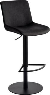 Bar-/Tresenhocker 1387,Gestell schwarz gepolsterte Sitzschale schwarzgrau