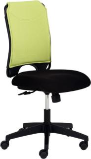Drehstuhl 2333, ohne Armlehnen, grün Sitz schwarz gepolstert