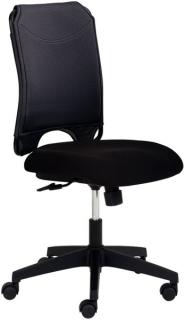 Drehstuhl 2333, ohne Armlehnen,schwarz Sitz schwarz gepolstert