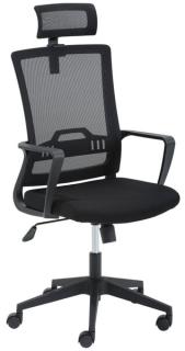 Drehsessel mySTUDIO mit Kopfstütze schwarz, Wippmechanik, verstellbare