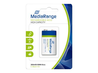 MEDIARANGE Batterie Mediarange Rechargeable Accu E-Block HR61 9V 1stk