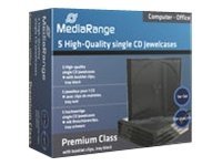 MEDIARANGE Retail-Pack CD-Jewelcases single 5pieces