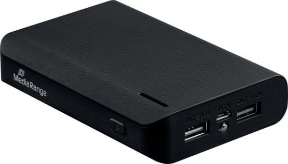 MEDIARANGE Powerbank Mediarange 8.800 mAh 5,0V 2 USB Ladebuchsen