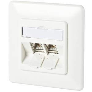 METZ CONNECT GMBH BTR C6A Modul 2 Port 180° 130B11D21002-E Up rw RAL9010 ClassE