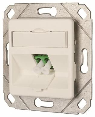 METZ CONNECT OpDAT Anschlussdose UPk 1xLC-D SM APC reinweiss Keramik ( 1501207K