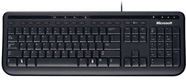 MICROSOFT Keyboard Wired 600 black (DE)
