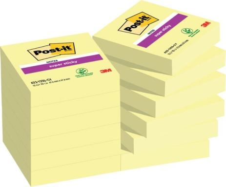 Post-it® Super Sticky  Haftnotizen extrastark 62212SY gelb 12 Blöcke