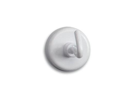 Magnet-Haken 25mm weiß Haftkraft 3kg 5St