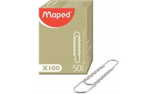 Maped Aktenklammern, vernickelt, 77 mm, gewellt (82039640)