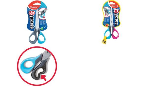 Maped Bastelschere Sensoft 3D, Läng e: 130 mm, Linkshänder (82693500)