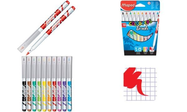 Maped Fasermaler COLORPEPS Brush, 10er Kartonetui (82848010)