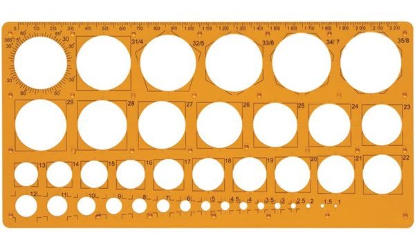 Maped Kreisschablone, 1 - 35 mm, 39 Kreise (82277620)
