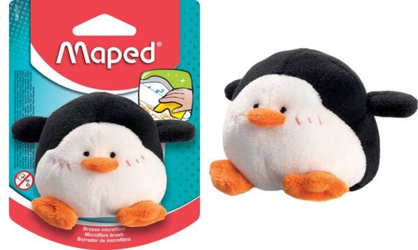 Maped Plüschtier-Tafelschwamm Ping uin, schwarz/weiß (82586110)