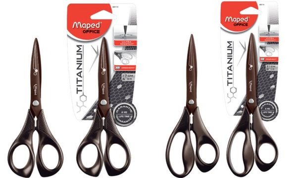 Maped Schere Expert Titanium, Länge : 210 mm, asymmetrisch (82686111)