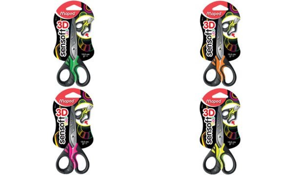 Maped Schere Sensoft 3D Fluo, rund, Länge: 135 mm (82484310)