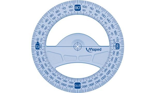 Maped Winkelmesser Geometric 360 Gr ad, 120 mm,aus Kunststoff (82242360