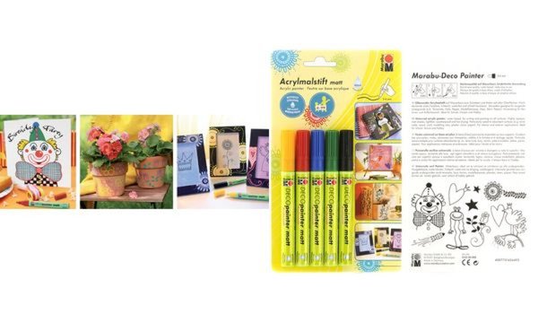 Marabu Acrylmarker Deco Painter ma tt, 5er Blister (57200614)