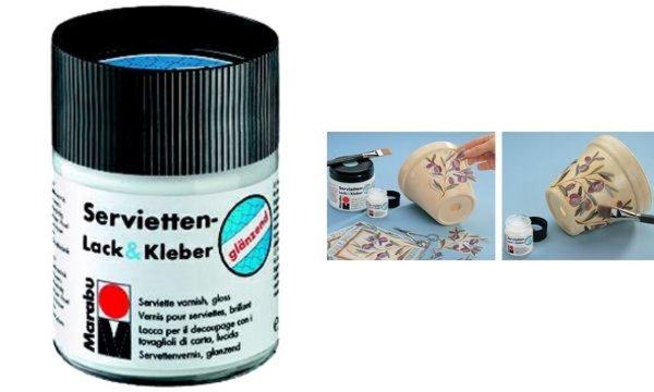 Marabu Servietten-Lack & Kleber, gl änzend, 50 ml, im Glas (57200371)