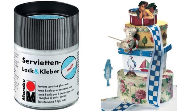 Marabu Servietten-Lack & Kleber, ma tt, 50 ml, im Glas (57200370)