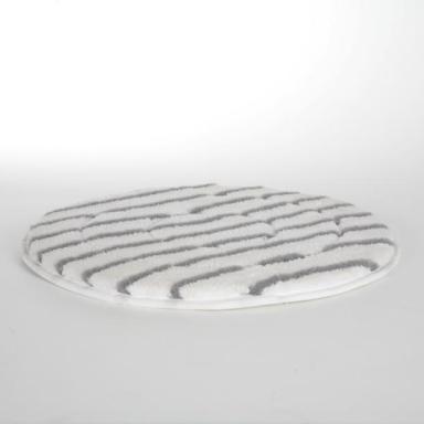 Maschinenpad/Mikrofaserpad 330 mm  - 13'' | weiß mit grauen Streifen zur Unterhaltsreinigung auf strukturierten Böden